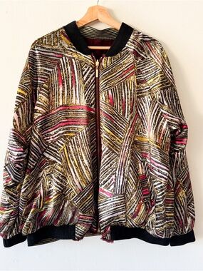 Seven7 by Melissa McCarthy Reversible Faux Fur Long Sleeve Jacket Size XL